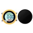 thumbnail image 2 of Abbracc Réveil Numérique Horloge Numérique Étanche Réveil Radio Contrôlé avec Jaune-Noir, 2 of 7