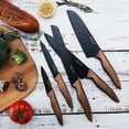 thumbnail image 4 of Hecef 5-Piece Kitchen Knife Set, Razor Sharp High Carbon Stainless Steel Knives with Blade Guards, 4 of 12