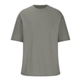 thumbnail image 4 of QIPOPIQ Men's Heavyweight Cotton Short Sleeve Crew Neck T-Shirt Clearance, 4 of 7