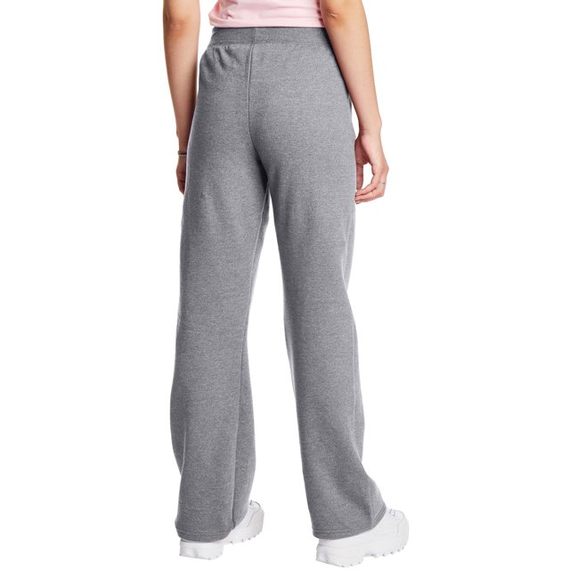 Hanes O4629 Comfortsoft Eco Smart Womens Open Leg Fleece Sweatpants, Light Steel - Small