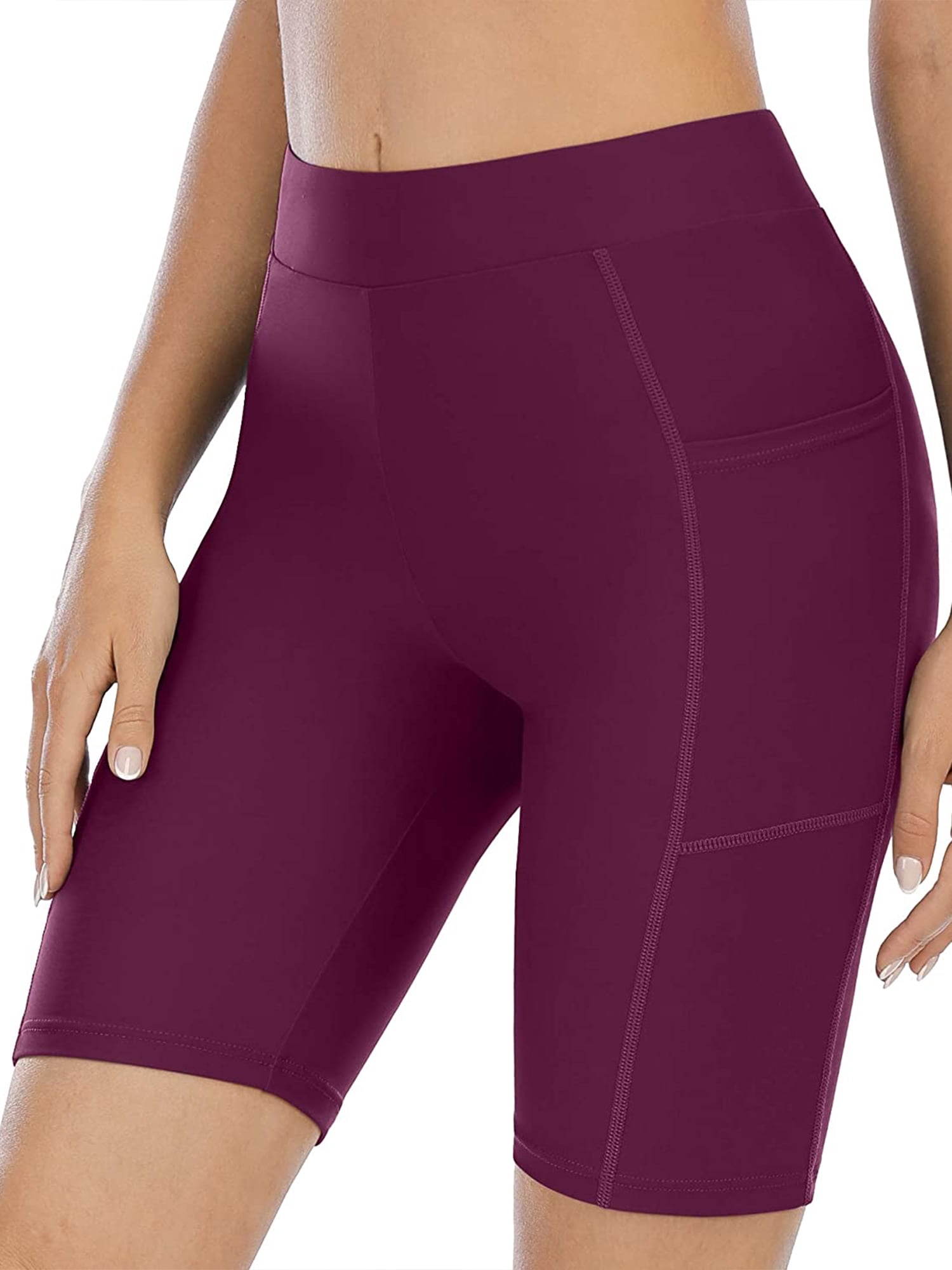 Women's Swim Shorts with Pockets High Waisted Long Board Shorts