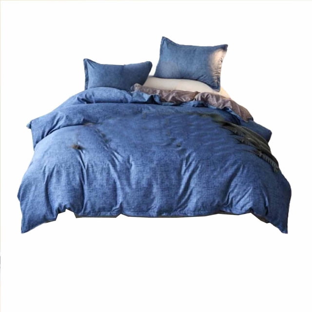 PRETXORVE Ensemble de Pièces de Lit Textile de Maison Pièce Poncée Pièce Unie Ensemble Literie Lavable