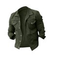thumbnail image 2 of Birdeem Mens Lapel Slimfit Solid Color Pocket Button Long Sleeve Jacket, 2 of 4