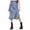 Blue, variant on Fgnfyis Satin Midi Skirt Womens High Waist Solid Color Casual Slit Skirt with Elastic Waist Long Skirts for Women Mint Green M