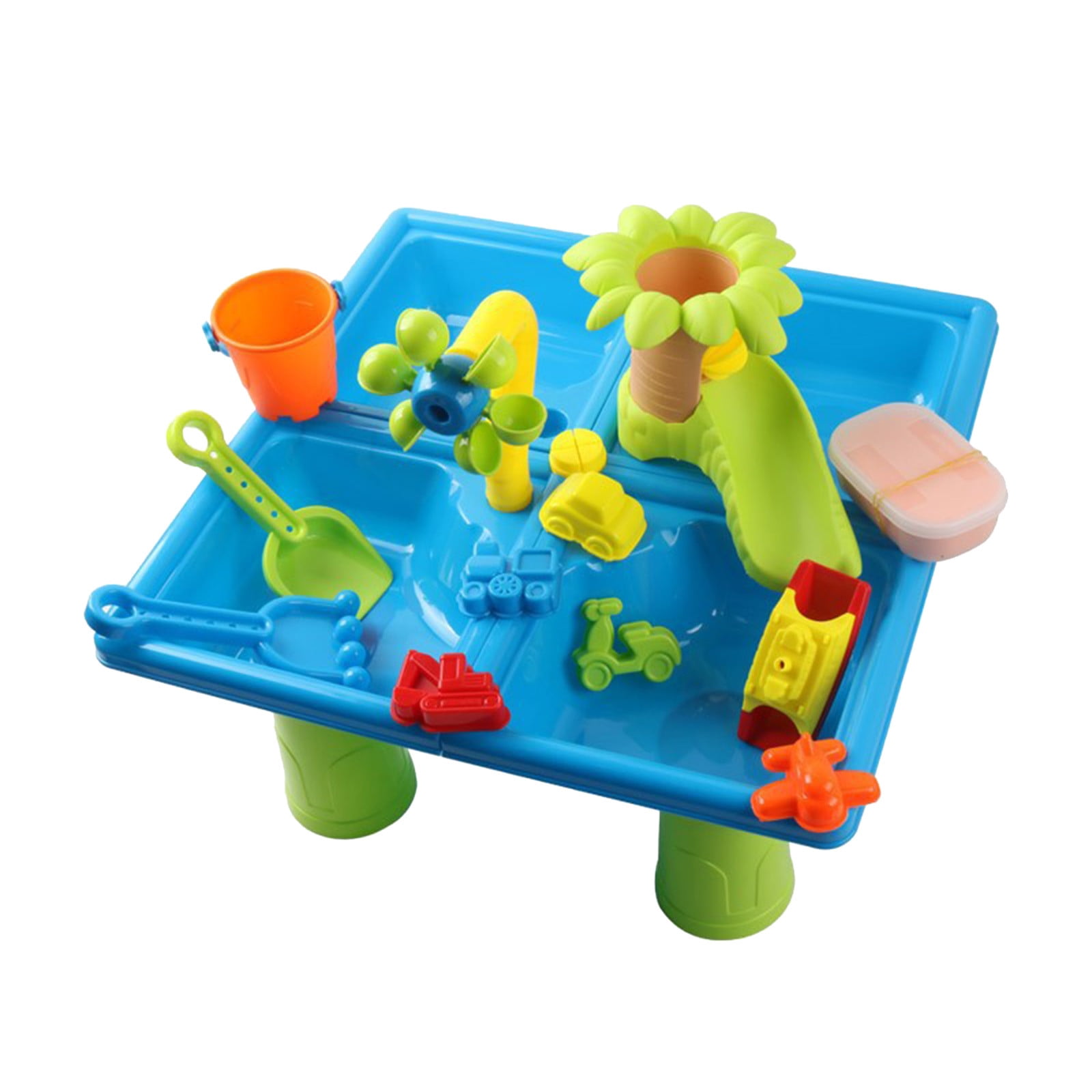 Table D'eau Et Sable 4-en-1 Avec Pompe Et Accessoires Pêche – Pour Enfants 3-8 Ans, Intérieur Et Extérieur