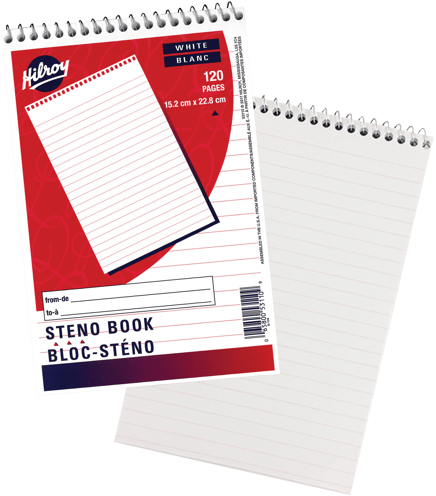 Bloc-sténo Hilroy, 120 pages
