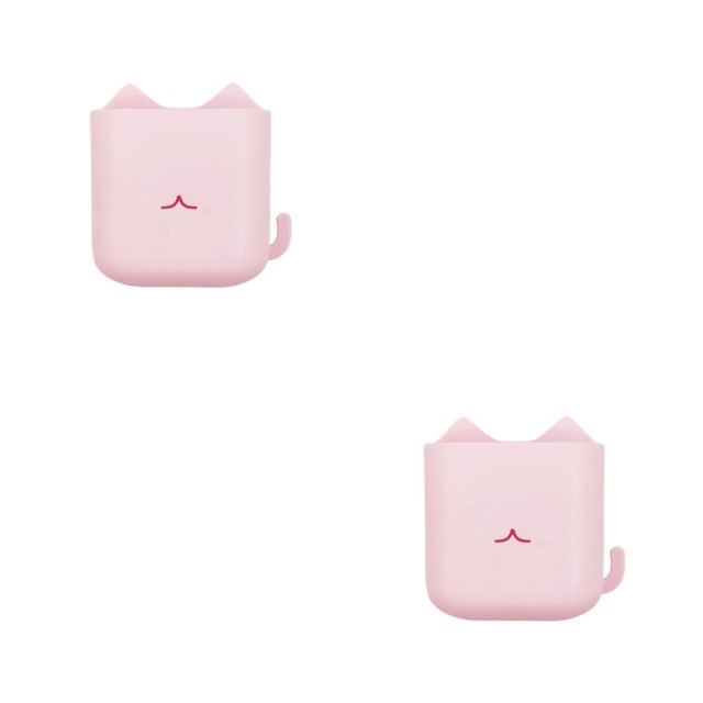 Ruiboury Remote Control Holder Wall Mounted Self Adhesive Storage Box Multifunctional Mobile Phone Organizer Office Hotel pink red 2Set