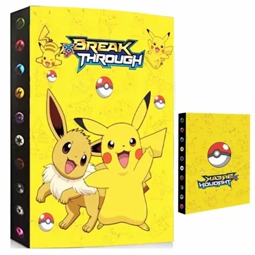 Trading Card Holder Card Album Binder, Trading Card binder, Present for Children, Folder Book Collectible Card Album, 4-Pocket with 30-Pages 240-Trading Cards Capacity-(PKQ3)