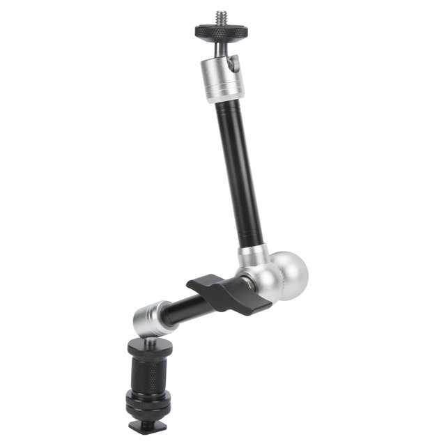 FAGINEY Bras de Friction avec Vis de 1/4 Po, Bras de Friction Réglable en Alliage d'Aluminium de 11 Po avec Fixation de Chaussure Froide et Vis de 1/4 Po, Bras de Friction de 11 Po