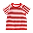 thumbnail image 1 of WRKEKC T-Shirts pour Garçons, Hauts d'Été pour Garçons, T-Shirts de Sport à Manches Courtes Décontractés d'Été pour Enfants à Col Rond à Rayures Imprimées, 1 of 5