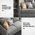 thumbnail image 4 of HONBAY Modular Sectional Sofa Couch , U Shaped Couch with Storage Seats, Sectional Sofa with Convertible Chaise and Ottomans, Grey, 4 of 8