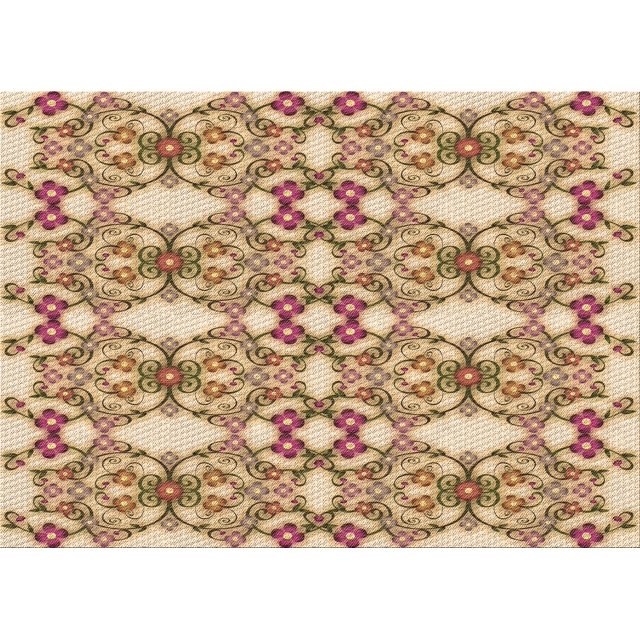 Ahgly Company Tapis d'Intérieur Rectangulaire Transitionnel Brun Pâle Lavable à la Machine, 2 Pieds x 3 Pieds