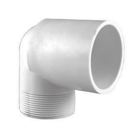 Schedule 40 PVC 90-Degree Street Elbow, White, 1-1/4 In., MT x Slip - PVC 02306 1200HA