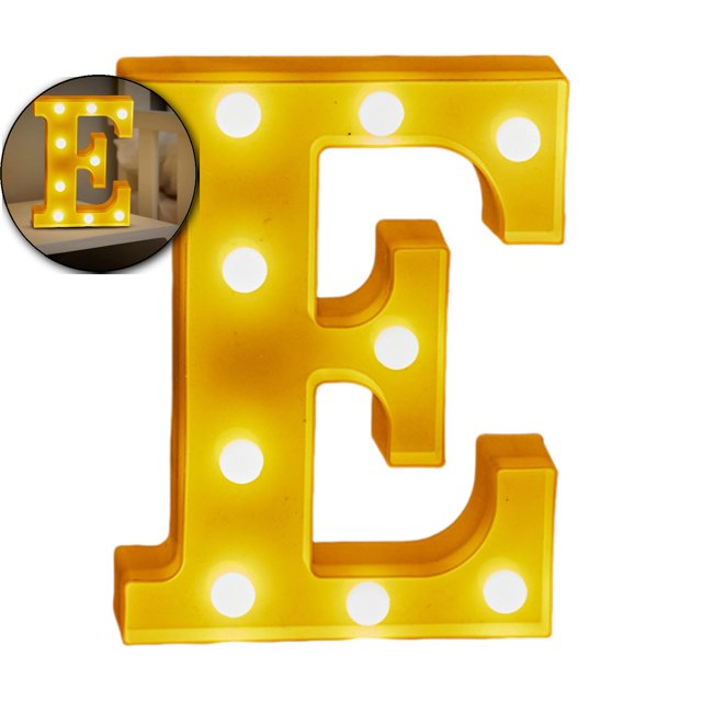 Dvruxg Light Up Letters, Led Letter Lights 26 Alphabet, Decorative Lighted Letter, Battery Powered Led Marquee Letters for Party, Bar, Night Light, Home Decor