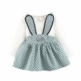 thumbnail image 1 of LUOGENLI Robe Bébé Filles Vêtements Enfants Été Robe Florale Froncée Sans Manches Robe Fille Jupe Maxi Blanche avec Poches Vert 0-6 Mois, 1 of 4