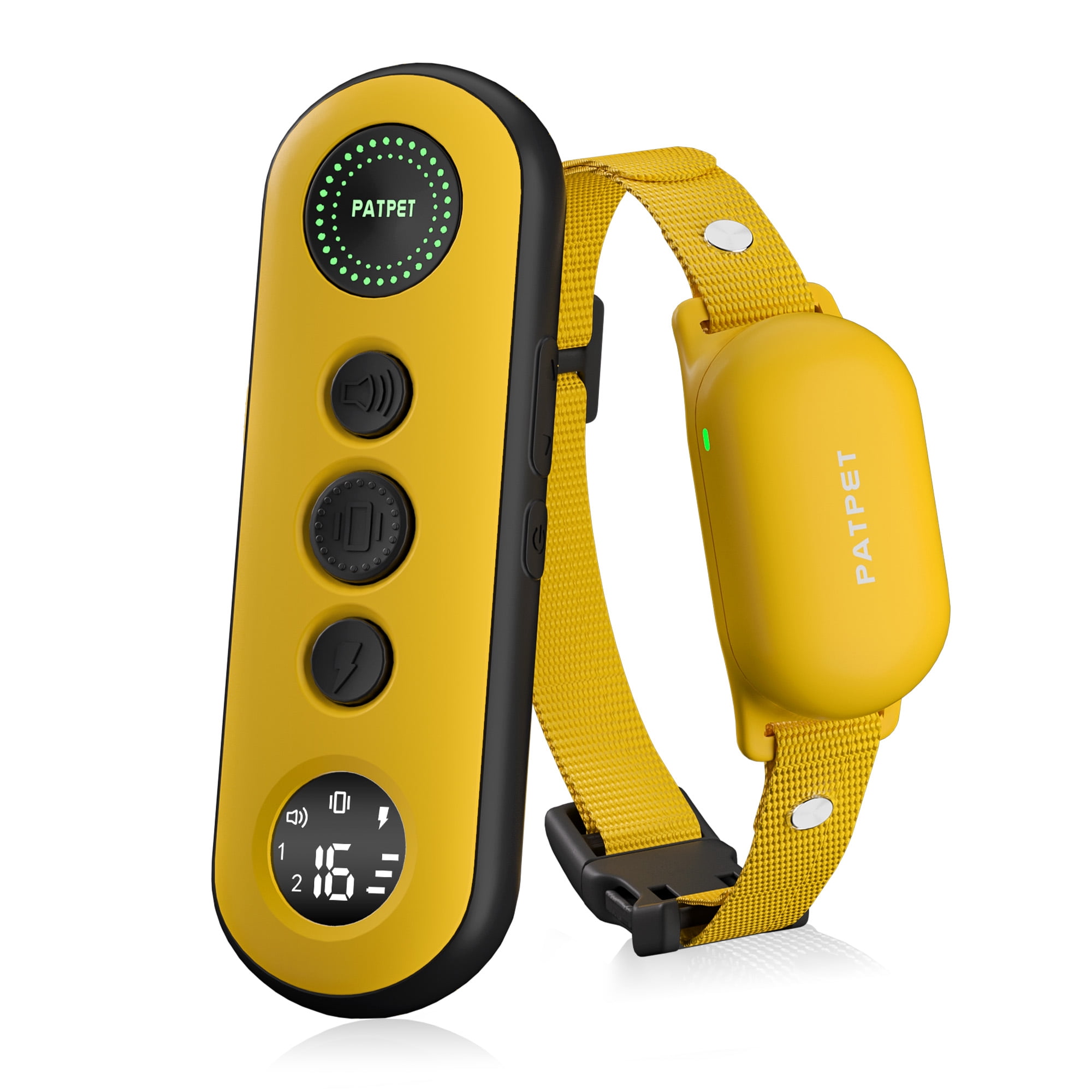 PATPET Dog Training Collar with Humane Vibration+Shock - 1000FT  Range Electric Dog Shock Collar for SM MED LRG Dogs -3 Adjustable Safe Modes, Rechargeable Waterproof E Collar for Dogs (8-120 lbs)