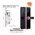 thumbnail image 2 of Door Lock, Tuya Smart Door Lock Digital Electronic Lock With Smart Card/password/key Unlock/USB Emerncy Charging ,Easy to Install, 2 of 7