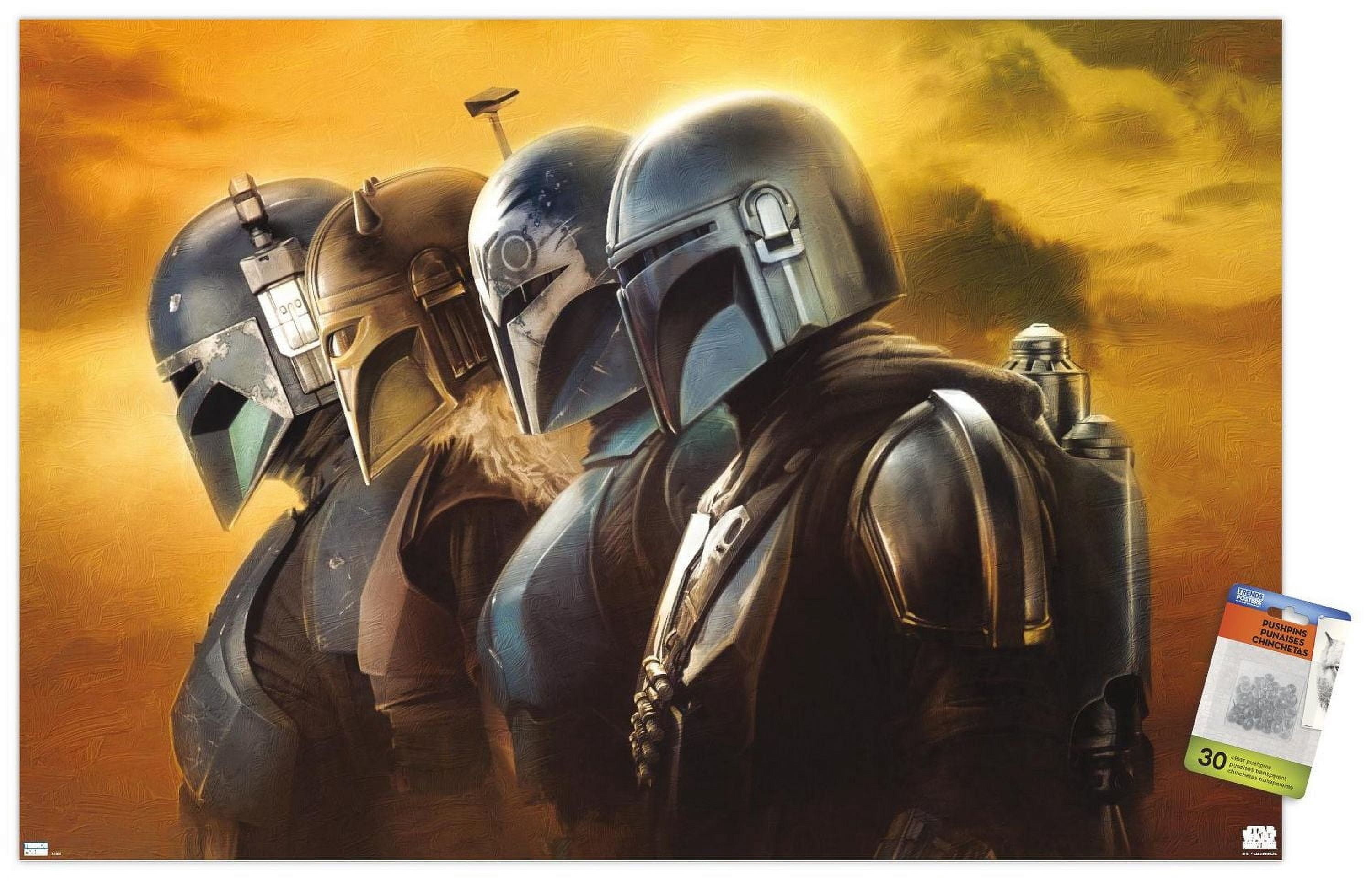 Star Wars: The Mandalorian Season 3 - Helmets Wall Poster, 22.375" x 34"