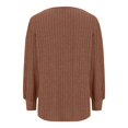 thumbnail image 3 of Penkiiy Chemises à Manches Longues pour Femmes Tunique Col Rond Décontractée Légère Mode Automne Pulls Vêtements 2025 4TG Kaki, 3 of 4