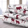 thumbnail image 1 of Safdie & Co. Flannel Sheet Set 4PC King Wildlife, 1 of 2