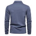 thumbnail image 5 of Gspmoly Mens Shirts, Man Long Sleeve Solid Color V-Neck Button Fashion Fallow T-Shirt Summer Tops Weekly Deals, 5 of 5