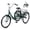 Green, variant on 26 Inch Folding Adult Tricycle 7 Speed Trike with Removable Basket Green