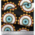 thumbnail image 2 of Soimoi Black Moss Georgette Fabric Marigold Geometric Decor Fabric Printed Yard 42 Inch Wide, 2 of 5