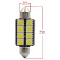 thumbnail image 2 of Unique Bargains 2Pcs 40mm Cool White 8-5050-SMD LED Festoon Dome Map Light Bulb for Car Interior, 2 of 4
