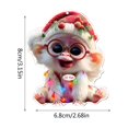 thumbnail image 3 of Acrylic Christmas Ornament under 5! CQCYD Christmas Acrylic Flat Pendant, 2D Car Hanging Ornament for Rearview Mirror, Festive Tree Decoration for Home and Gift, 3 of 6
