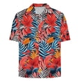 thumbnail image 4 of Jusqu'à 50 % de Rabais Horkkom Chemises pour Hommes Manches Courtes Imprimé Palmier Hawaïen Chemises de Plage Été Décontracté Ample Chemise Boutonnée, 4 of 5