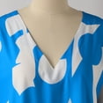 thumbnail image 4 of 2025 Robe à Col en V pour Dames à Manches Courtes, à Lacets, Imprimée, Grande Jupe, Robe d'Été pour Femmes, Robe Maxi pour Dames, Robes d'Été Décontractées pour Femmes, Robe de Saison, Robes Chemise Maxi, Robes Longueur Genou fo, 4 of 8