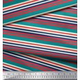 thumbnail image 2 of Soimoi Tissu en Velours à Rayures Horizontales Imprimé 1 Yard 58 Pouces de Large, 2 of 5