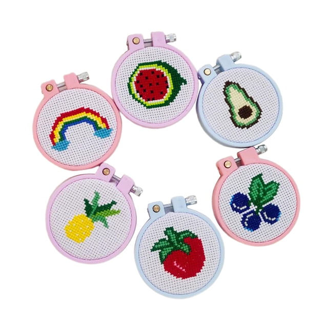 Point de Croix de Départ avec Motif et Instructions, Point de Croix Incluant 6 Pcs