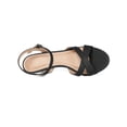 thumbnail image 4 of BLISSFUL STEP Women's Shoes Kitten Heel Open Toe Cross Straps Adjustable Ankle Strap Sandals Black 8, 4 of 8