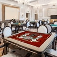 thumbnail image 4 of Meitianfacai Mahjong Mat Reduction Mahjongg Table Mat Mahjong Accessories Tablecloth Game Poker Domino Game Game Mat For Card Board And Tile Games 80x80cm, 4 of 5