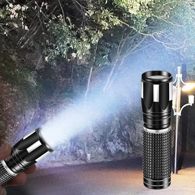 Czzoypi Rechargeable LED Flashlight, Type C Fast Charging Bright Portable Hand Light, Powerful Mini Flashlight for Camping Hiking Emergency Outdoor, Black