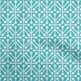 thumbnail image 1 of oneOone Velvet Turquoise Blue Fabric Geometric Fabric For Sewing Printed Craft Fabric By The Yard 58 Inch Wide, 1 of 5