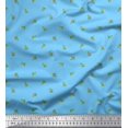 thumbnail image 1 of Soimoi Modal Satin Tissu Feuilles & Bourgeons Imprimé Floral par Yard 42 Pouces de Large, 1 of 3
