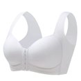 thumbnail image 1 of B91xZ Soutien-Gorge Sans Fil Confort pour Femmes Grande Taille Rétro Dentelle & Maille Non Doublé, Blanc 50, 1 of 5