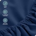 thumbnail image 3 of Bare Home Ultra-Soft Fitted Sheet - Dual Side Pockets - Premium 1800 Collection - Deep Pocket - Full, Dark Blue, 3 of 7