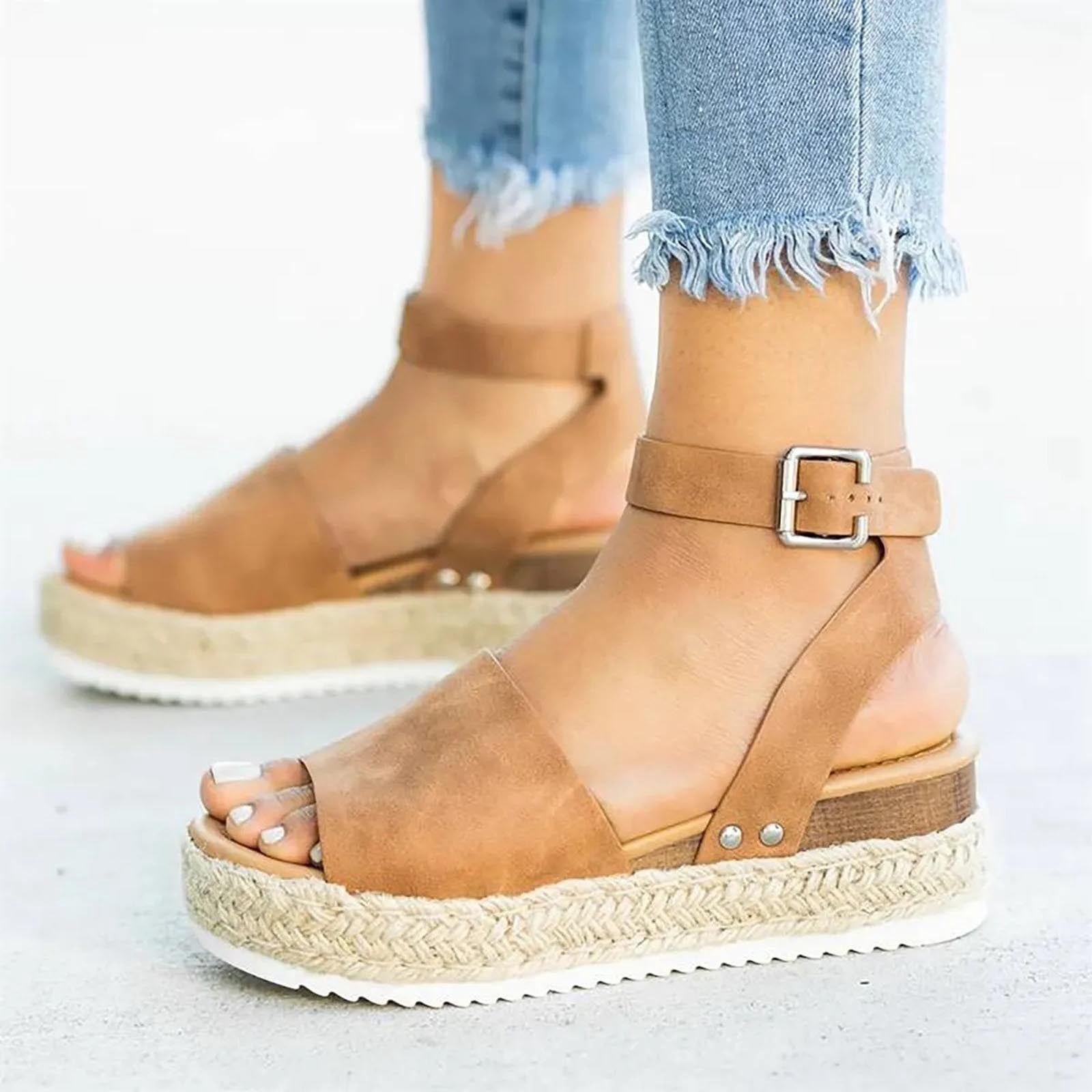 Cameland Sandales d'Été Mode Femme Bout Ouvert Plateforme Décontractée Chaussures Décontractées