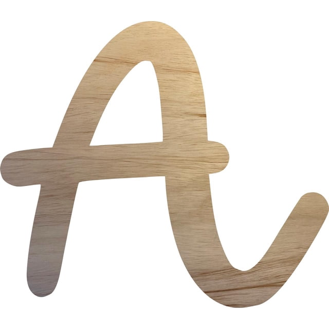 Wooden Letter A Craft Project, 5'' Tall Small Unfinished Wood Alphabet Letter, DIY