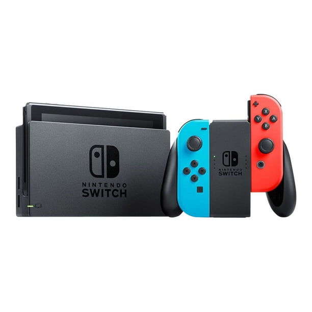 Nintendo Switch with Neon Blue and Neon Red Joy-Con - Game console