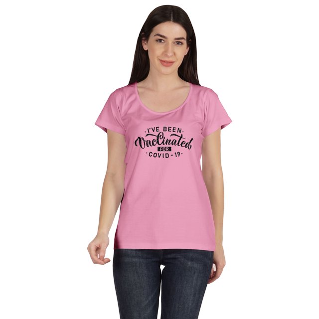 Inkmeso T-shirt « J'ai Été Vacciné » pour Femmes Pro-Vaccin