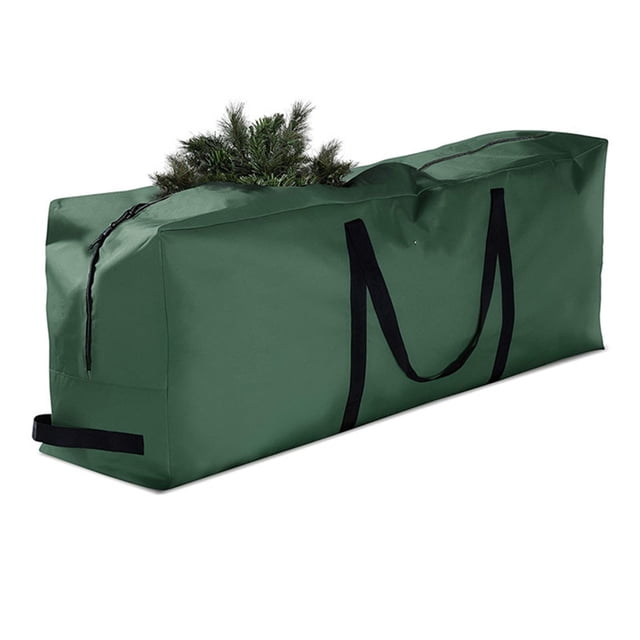 Qiulaii 2pcs Christmas Tree Storage Bag with Double Zipper - Large Capacity Protective Cover for Artificial Trees - Durable Cloth Storage Solution for Attic Garage Home Organization 122*38*51cm