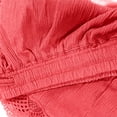 thumbnail image 4 of Yuyuzo Plus Size Shorts for Women Drawstring Wide Leg Lace Bottom High Waist Solid Color Lounge Shorts, 4 of 6
