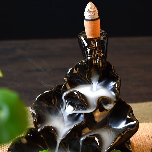 SXcggal One Incense Porcelain Burner Ceramic Backflow Holder Home Multifunctional Artistic Beautiful Desktop Decoration