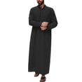 thumbnail image 1 of Men Shirts for Men Middle Arabic Style Long Sleeve Robe with Side Slits and Button Pocket Traditional Robe Shirt Casual Dresswear for Everyday Comfort, 1 of 5