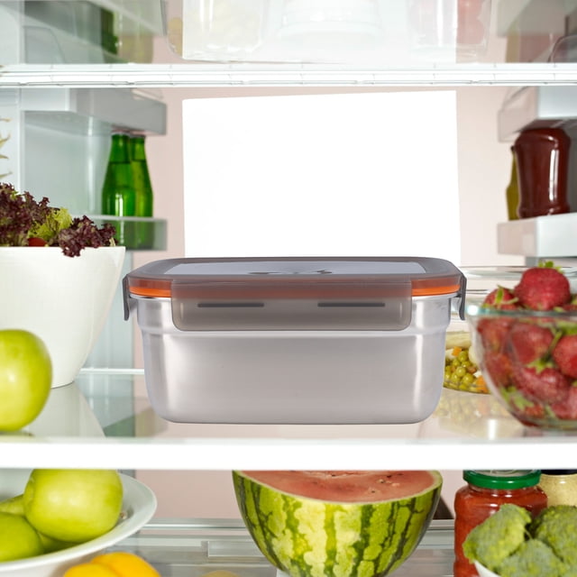Stainless Steel Food Storage Container, Leakproof Eco Friendly Rectangle Food Storage Box with Lid, Airtight Bento Lunch Box for Home Office Camping Travel