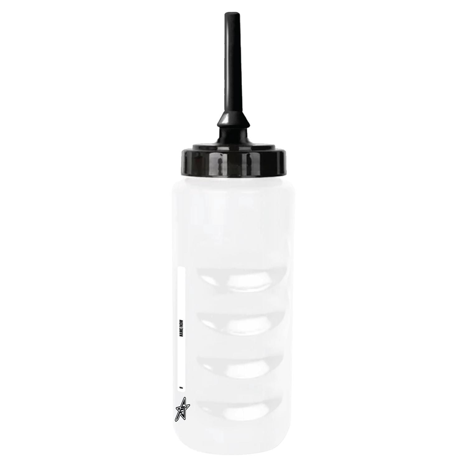 Future Stars 550ml Water Bottle with Extended Tip - White with Grooves LDPE